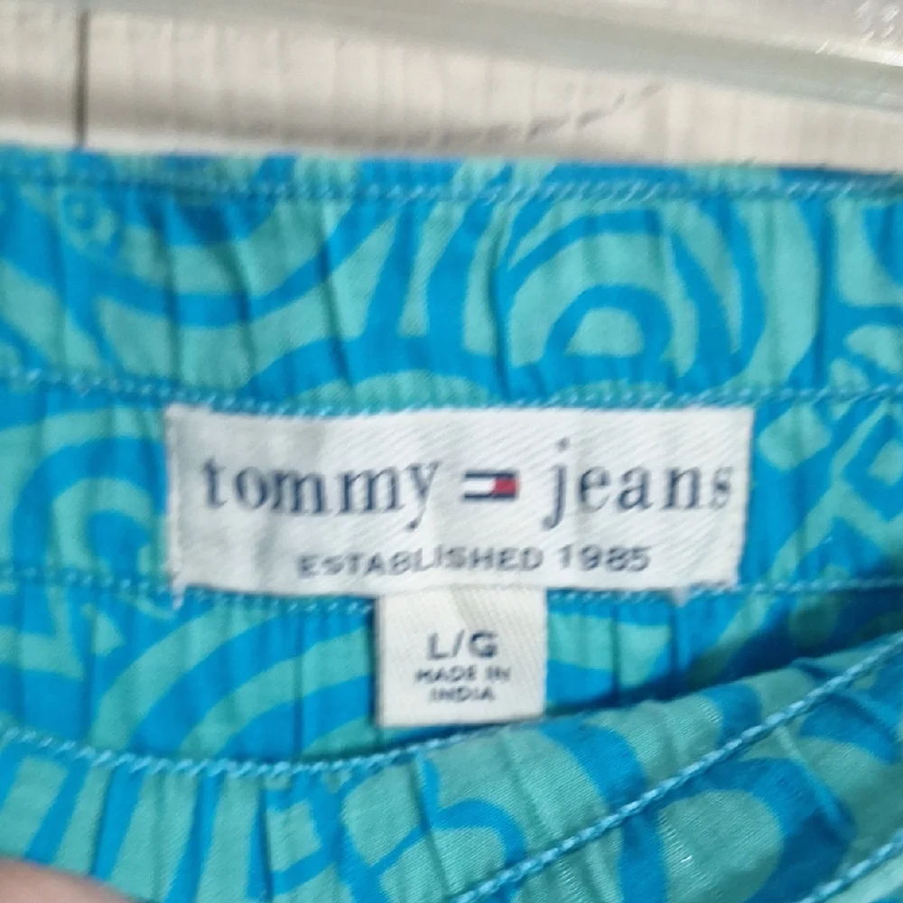 Tommy Jeans Turquoise Beaded Full Tiered Mini Skirt - L